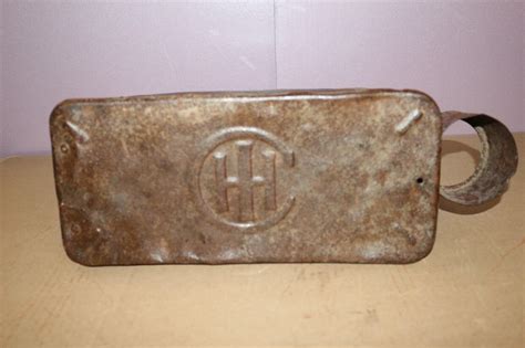 international harvester metal box|Antique IH International Harvester Tractor Metal Toolbox With.